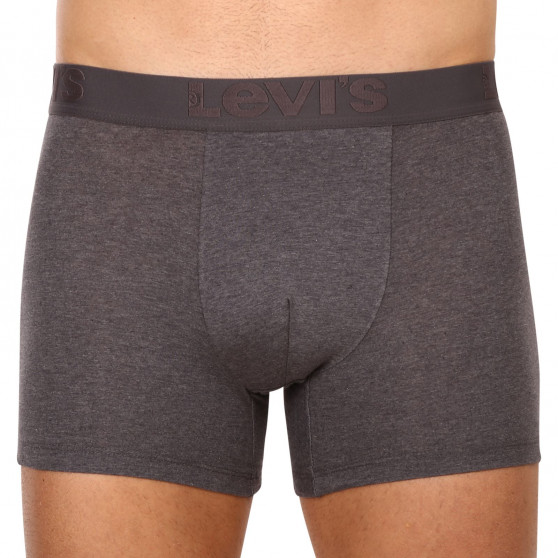 3PACK Boxershorts til mænd Levis grå (905045001 007)