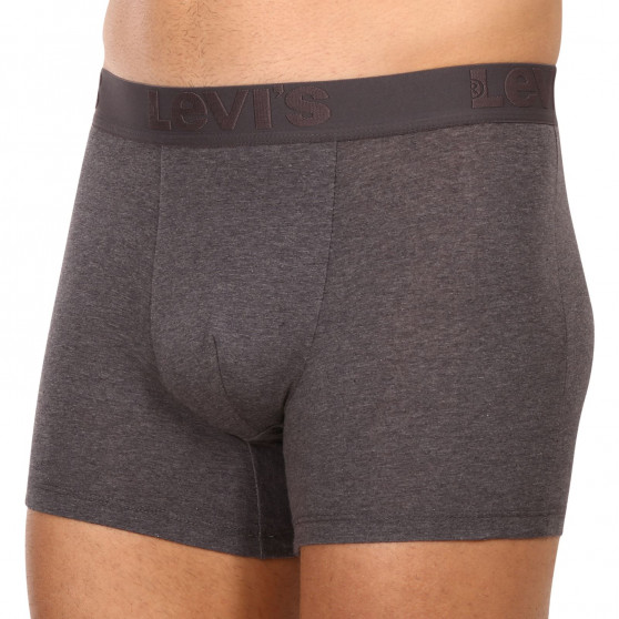 3PACK Boxershorts til mænd Levis grå (905045001 007)