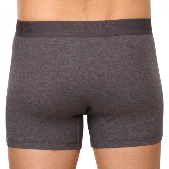 3PACK Boxershorts til mænd Levis grå (905045001 007)