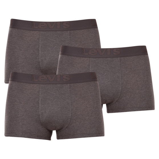 3PACK Boxershorts til mænd Levis grå (905042001 007)