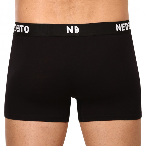 10PACK Boxershorts til mænd Nedeto sort (10NDTB001-brand)