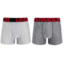 2PACK Boxershorts til mænd Under Armour overstørrelse grå (1363618 011)