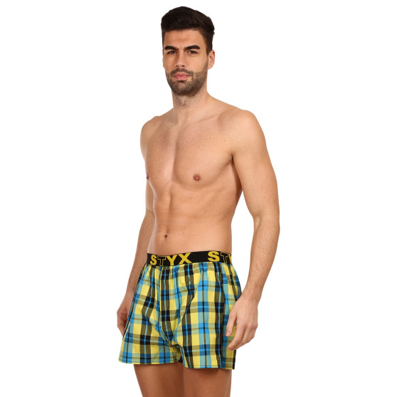 3PACK Boxershorts til mænd Styx sport elastik flerfarvet (B9313233)