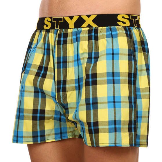 3PACK Boxershorts til mænd Styx sport elastik flerfarvet (B9313233)