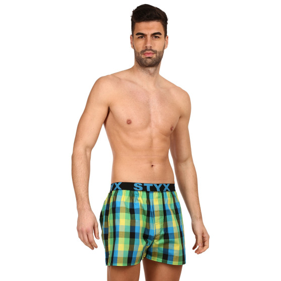 3PACK Boxershorts til mænd Styx sport elastik flerfarvet (B9343536)