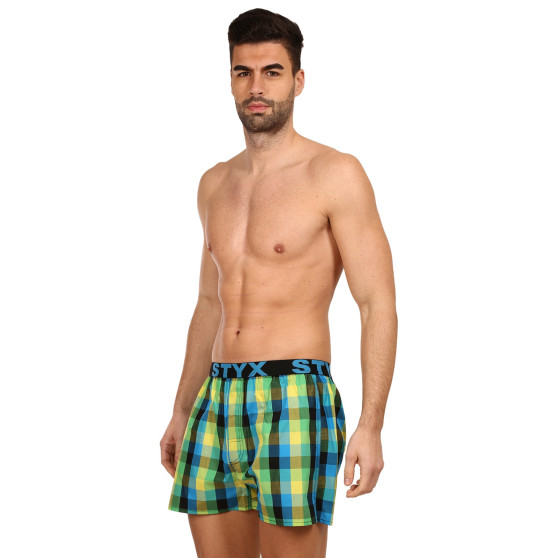 3PACK Boxershorts til mænd Styx sport elastik flerfarvet (B9343536)