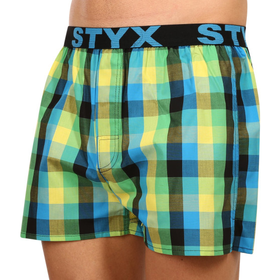 3PACK Boxershorts til mænd Styx sport elastik flerfarvet (B9343536)