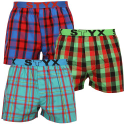 3PACK Boxershorts til mænd Styx sport elastik flerfarvet (B9373839)