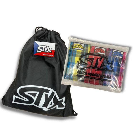 3PACK Boxershorts til mænd Styx sport gummi blå (3G96789)