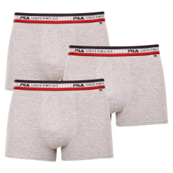 3PACK Boxershorts til mænd Fila grå (FU5059/3-400)