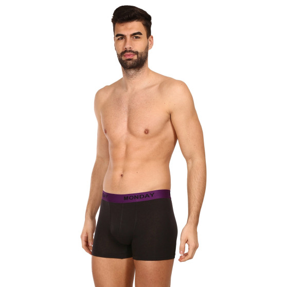 7PACK Boxershorts til mænd Nedeto sort (7NDTB001-week)