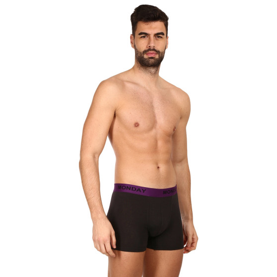 7PACK Boxershorts til mænd Nedeto sort (7NDTB001-week)