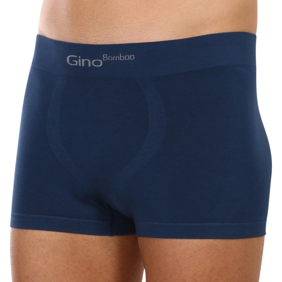 Boxershorts til mænd Gino sømløs bambus petrol (53004)