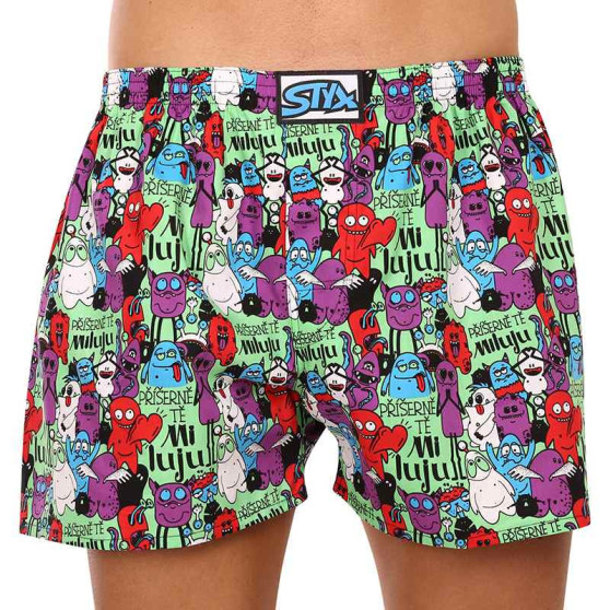 3PACK Boxershorts til mænd Styx art klassisk gummi flerfarvet (3A14895)