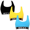 3PACK bh til kvinder Styx sport flerfarvet (3IP96089)