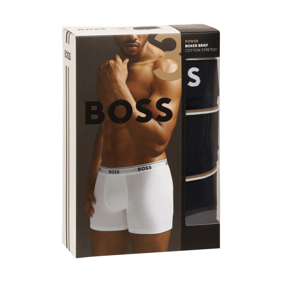 3PACK Boxershorts til mænd BOSS mørkeblå (50475282 480)