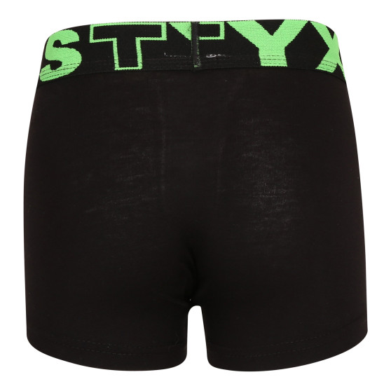 Boksershorts til børn Styx sport elastik sort (GJ962)