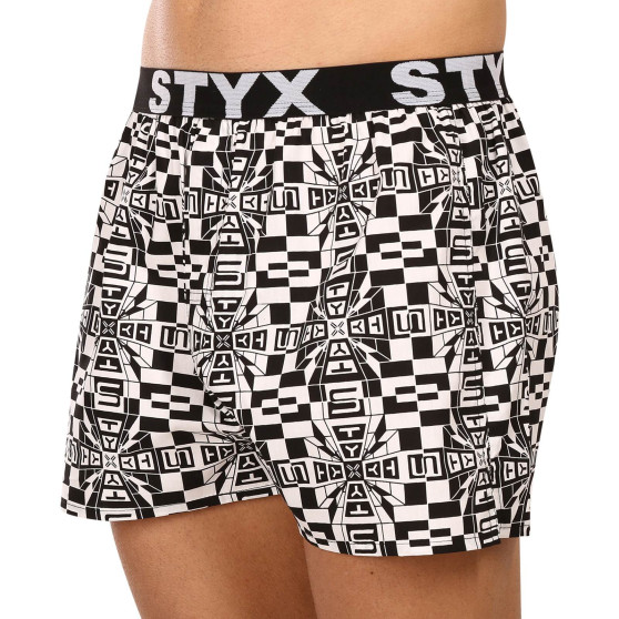 3PACK Boxershorts til mænd Styx art sports gummi flerfarvet (3B14051)