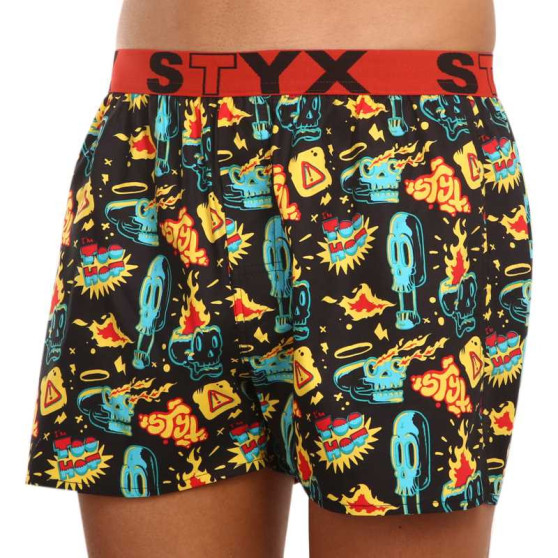 5PACK Boxershorts til mænd Styx art sports gummi flerfarvet (5B1455648)