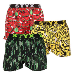 3PACK Boxershorts til mænd Styx art sports gummi flerfarvet (3B11290)