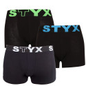 3PACK Boksershorts til børn Styx sports elastik sort (3GJ96012)