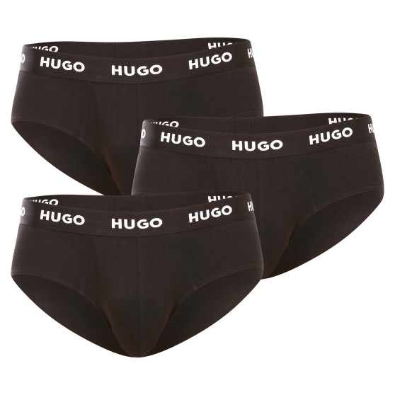 3PACK Trusser til mænd HUGO sort (50469763 001)