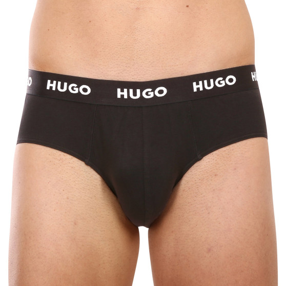 3PACK Trusser til mænd HUGO sort (50469763 001)