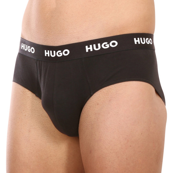 3PACK Trusser til mænd HUGO sort (50469763 001)