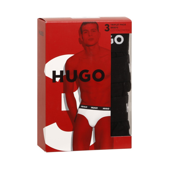 3PACK Trusser til mænd HUGO sort (50469763 001)