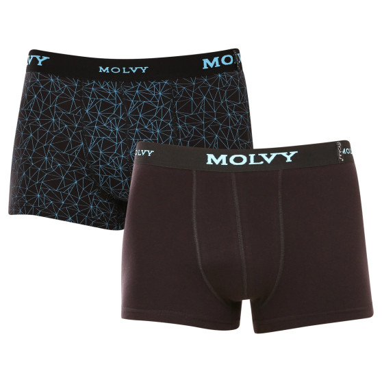 2PACK Boxershorts til mænd Molvy flerfarvet (KP-081/B-BEU)