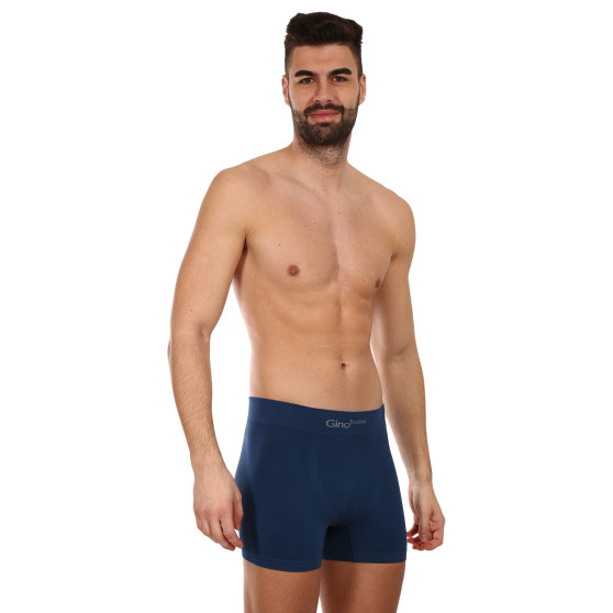 3PACK Boxershorts til mænd Gino sømløs bambus petrol (54004)