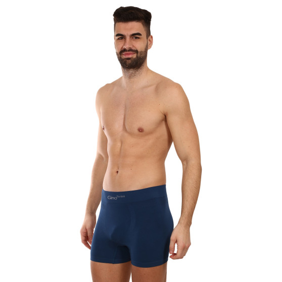 3PACK Boxershorts til mænd Gino sømløs bambus petrol (54004)