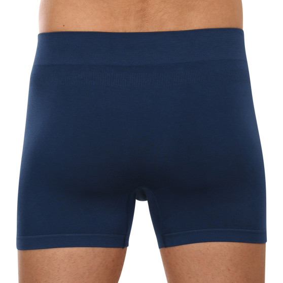 3PACK Boxershorts til mænd Gino sømløs bambus petrol (54004)