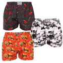 3PACK Boxershorts til mænd Styx art klassisk gummi flerfarvet (3A14427)