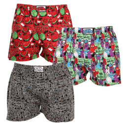 3PACK Boxershorts til mænd Styx art klassisk gummi flerfarvet (3A12569)