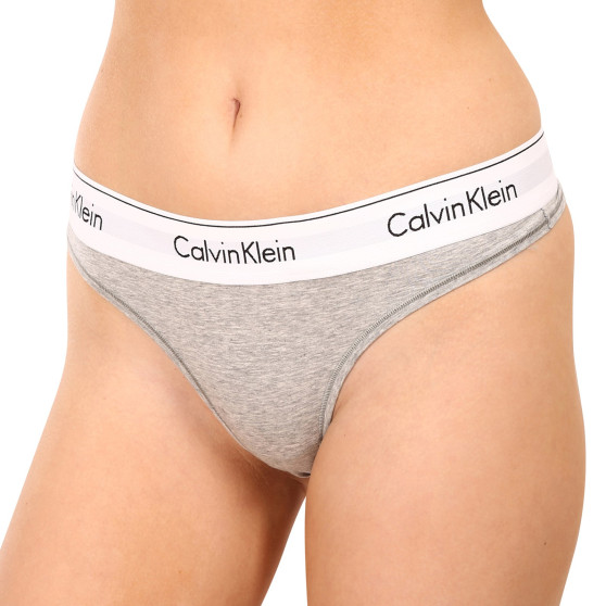 G-streng til kvinder Calvin Klein grå (F3786E-020)