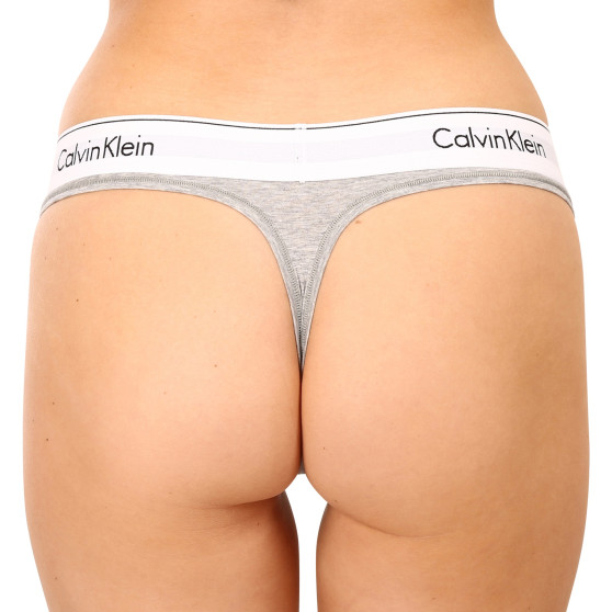 G-streng til kvinder Calvin Klein grå (F3786E-020)