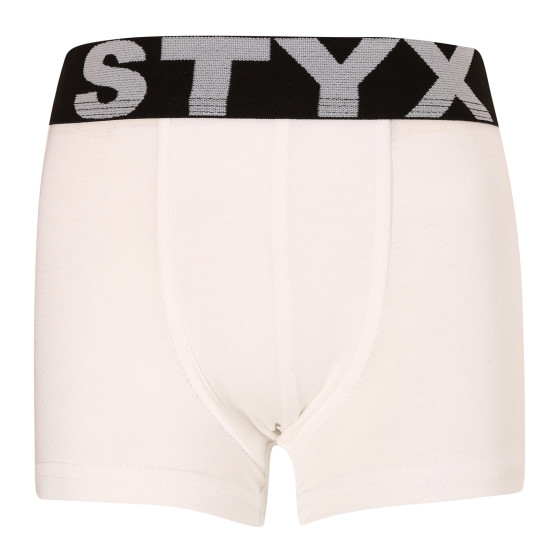 Boksershorts til børn Styx sportselastik hvid (GJ1061)