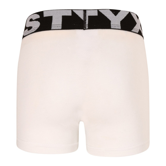 Boksershorts til børn Styx sportselastik hvid (GJ1061)