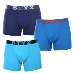 3PACK Boxershorts til mænd Styx lang sportselastik flerfarvet (3U96897)