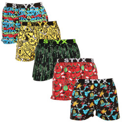 5PACK Boxershorts til mænd Styx art sports gummi flerfarvet (5B1112950)