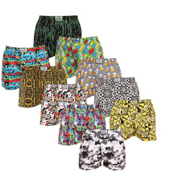 10PACK Boxershorts til mænd Styx art klassisk gummi flerfarvet (10A112570275735)