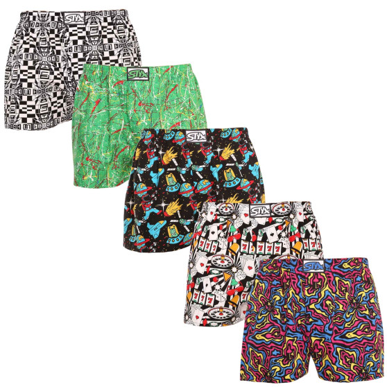 5PACK Boxershorts til mænd Styx art klassisk gummi flerfarvet (5A1335013)