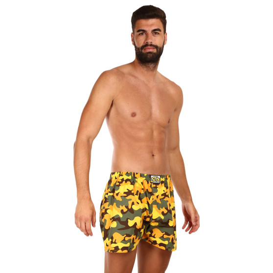 Boxershorts til mænd Styx art klassisk gummi overstørrelse camouflage yellow (E1559)