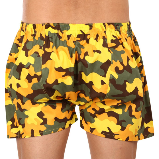 Boxershorts til mænd Styx art klassisk gummi overstørrelse camouflage yellow (E1559)