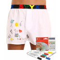 Boxershorts til mænd Styx sport gummi hvid + tekstilmarkører (BF1061)