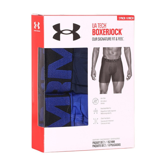 2PACK Boxershorts til mænd Under Armour overstørrelse blå (1363619 400)