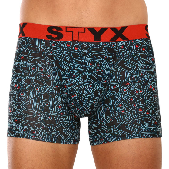 Boxershorts til mænd Styx lang kunst sport gummi doodle (U1256)