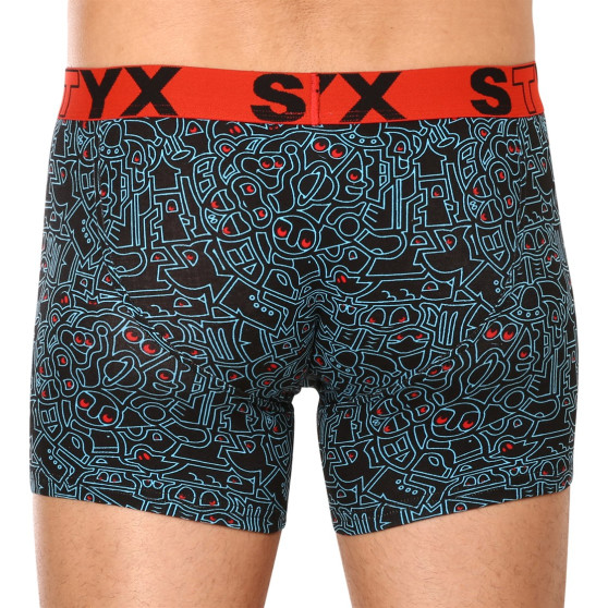 Boxershorts til mænd Styx lang kunst sport gummi doodle (U1256)