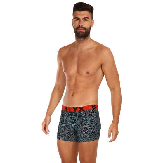 Boxershorts til mænd Styx lang kunst sport gummi doodle (U1256)